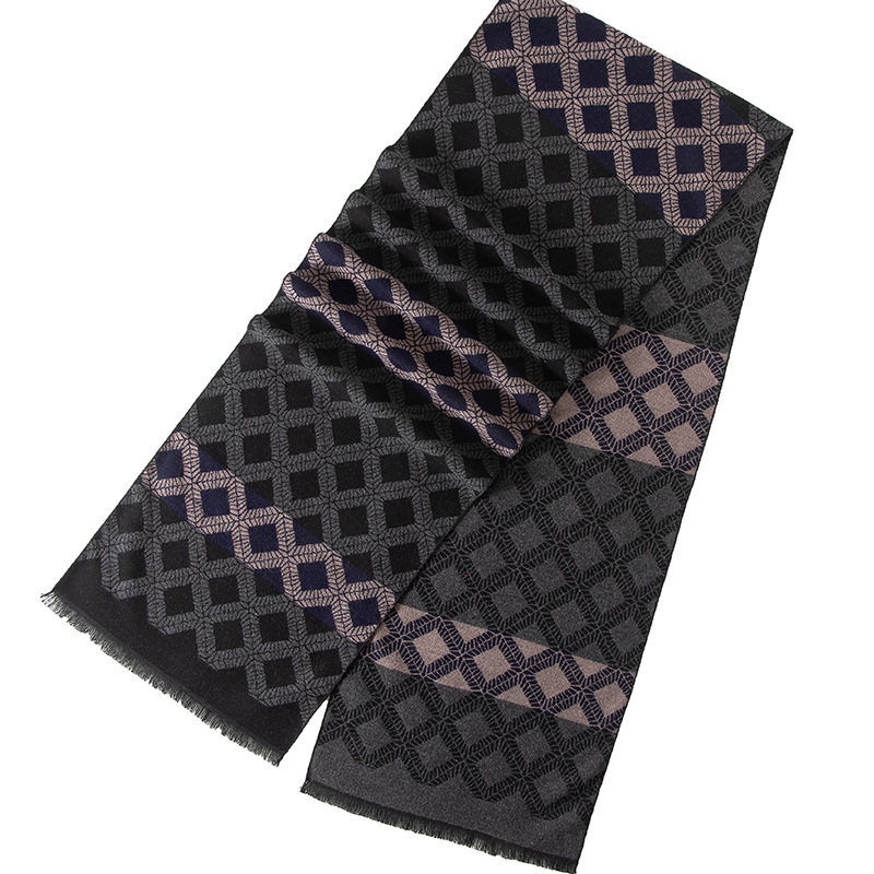 Designer ยี่ห้อลายสก๊อตฤดูหนาว - Muffler Men Wool บทวิจารณ์และราคา