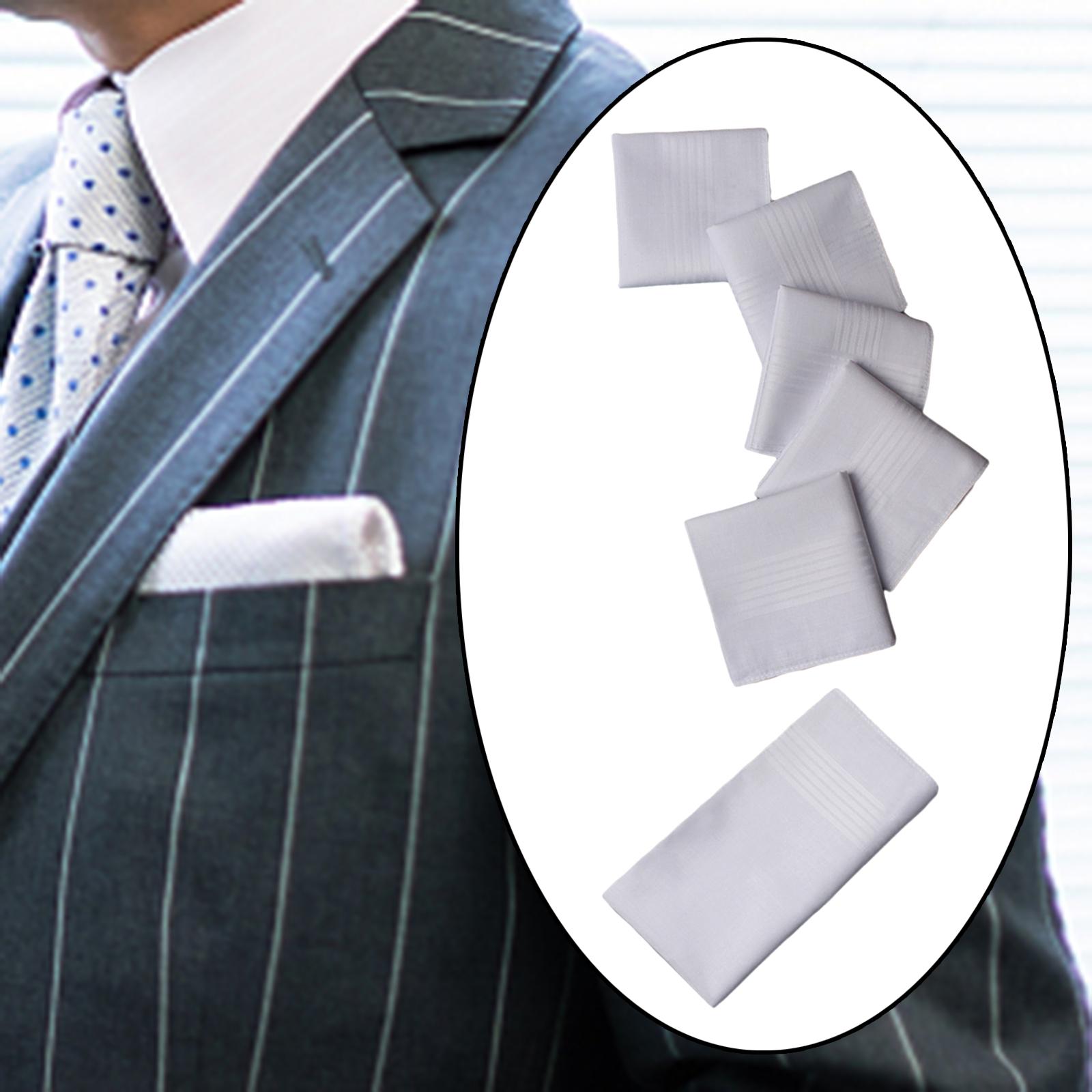 6x ผ้าเช็ดหน้าผู้ชาย ชุดของขวั - Handkerchief Cotton Men บทวิจารณ์และราคา